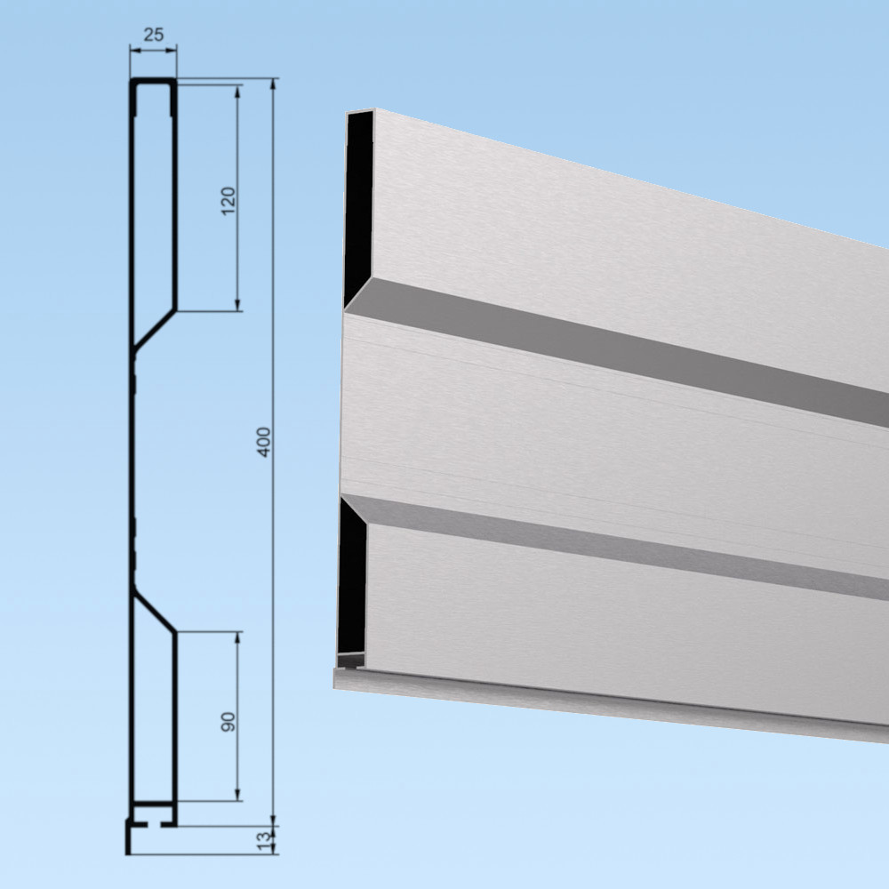 Burta aluminiowa wys. 400mm anodowana Warszawa