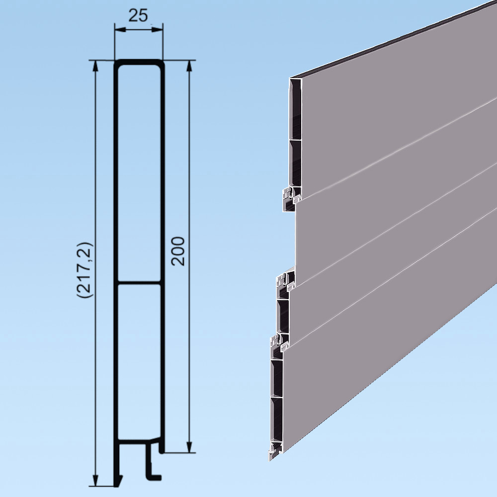 Profil do burty 25mm górny 200mm aluminium anodowane Warszawa
